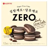 在飛比找蝦皮購物優惠-韓國代購 Lotte 樂天 ZERO 零可可蛋糕 無糖巧克力