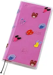 Almost Daily Notebook Keiko Shibata/Clear Cover Dog Ears Fluttering in the Wind Weeks Size Notebook Accessory