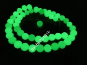 Green Phosphorescent Glow in The Dark Modern Ye Ming Zhu 8mm Bead Strand 15"