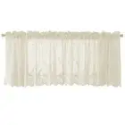 Tulle Window Drape Lace Jacquard Curtain Lace Hem Coffee Short Curtain