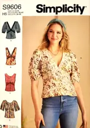 Simplicity 9606 Misses Tops Sizes 6-14 Easy-to-Sew Sewing Pattern