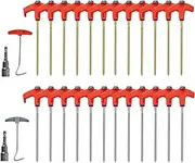 Tent Pegs - Camping Tent Stakes | Screw Thread Tent Pegs | Heavy-Duty Fluorescent Hexagonal Ground Pins | Rust-Proof | Screw Thread Pegs Set for Garden Irrigation Beach Netting Canopy Plant