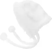 [WRITWAA] Fox Plush Hooded Hat Fluffy Hats Women's Hats & Caps Beanie with Ears Plush Warm Hat Warm Trapper Hat Fox Fluffy Hat Plush Women's Warm Hat Plush Fox Hood Fuzzy Hat Polyester White