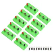 Mini Bulb Socket with 1.5V Bulb, 10 Pcs Bulb Holder Lamp Base DIY for Physics