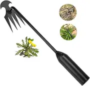 GAOCITA Handy Weed Puller Tool for Garden,Hand Weeder Tool Garden Weeding Tools Weed Puller, 4 Teeth Manganese Steel Forged Hand Weeder, Garden Manual Weeding Tool with Handle