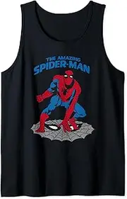 [Marvel] The Amazing Spider-Man Comic Retro Black Tank Top
