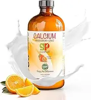 GreenPeach Liquid Calcium for Kids – Organic Calcium Magnesium Supplement – Vegetarian, Kosher Calcium Citrate with Vitamin D3 Kids Calming Supplement – No Sugar or Artificial Flavors