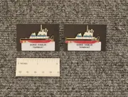 DORIS HAMLIN TOWBOAT LAPEL PIN & TIE BAR - 2 ITEMS - PUSHBOAT - TUGBOAT