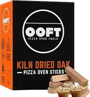 [Ooft] 6 Inch Mini Pizza Oven Wood - 100% Kiln Dried Oak Perfect for Ooni Karu, Solo Stove Mesa & Pi and Other Ovens 8-10lb Box Hardwood Kindling Logs High Heat Slow Burn