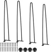 711.2MM Hairpin Furniture Legs, Metal Home DIY Projects for Nightstand, Coffee Table, Desk, 226.8KG Load Capacity with Rubber Floor Protectors, Metal Heavy Duty Sturdy Modern Table Legs,