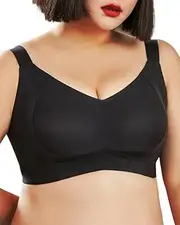 [Airsong] Minimizer Bras for Women No Underwire Plus Size Full Coverage Double Push Up Seamless Bralette Adjustable Everyday Bra M-4XL