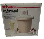 Rival Ice Cream & Yogurt Freezer Maker 8401 USA 4 Quart Electric