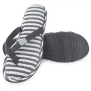 Nevenka Womens Memory Foam Flip Flops Home Slippers-Gray