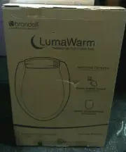 Brondell L60-EW LumaWarm Elongated Heated Toilet Seat w Night Light- White -NSIB