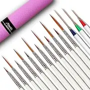 Afantti Detail Fine Paintbrush Artist Paint Brush Set Tip | for Miniature Acrylic Script Liner Model Oil Watercolor Nail Art Painting