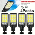 4x 9000W Solar Security Lights Outdoor LED PIR Motion Sensor Flood Garden Light