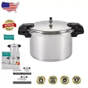 Elegant Polished Aluminum 16-Quart Pressure Cooker & Canner - Safe & Durable