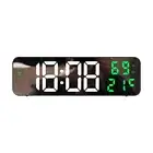 Digital Wall Clock Temperature and Humidity Display Night Mode Table Alarm4440