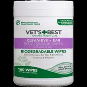 Vets Best Clean Eye And Ear Professional Wipes For Dogs And Cats