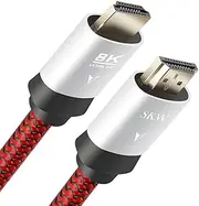Upgrade 8K Ultra-high-speed HDMI 2.1 Cable, Ultra-high Purity Copper 8K@60Hz 48gbps Braided HDMI Cord, Compatible with Xbox, PC, TV 5ft/1.5M