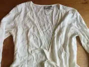 NWT ASOS WOMEN'S TIE FRONT BLOUSE WHITE US Size 4 Tall UK6/EU36 $40 B17