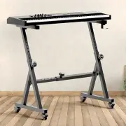 Keyboard Stand Z-style Heavy-Duty Piano Stand W/Wheels Adjustable Piano Holder