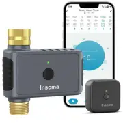 WiFi Hose Timer Brass Inlet & Outlet, Smart Sprinkler Timers with Hub, Water ...