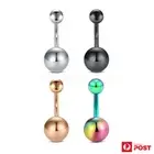 2PCS Navel Button Rings Belly Piercing Bar Plain Surgical Steel Body Jewellery