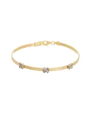 Meshmerise 18K Over Silver 0.09 ct. tw. Diamond Bangle