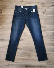 NWT Nudie Jeans Lean Dean Jeans Navy Daze Men's Size 36x34 Organic Cotton Denim