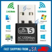 25 xWireless Lan USB PC WiFi Adapter Network 802.11AC 1200Mbps Dual Band 2.4G/5G