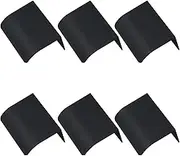 Pastlla Finger Edge Pull, Arc Modern Finger Edge Pulls Tab Pull Furniture Aluminum Handles Hidden Concealed Tab Pulls for Home Kitchen Living Room Door Drawer Cabinet (Black, 1.26" C-C, 6Pcs)