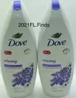 Dove Relaxing Lavender Oil & Chamomile Calms & Comforts Skin Body Was (2Bottles)
