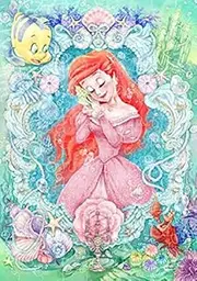 108 Piece Jigsaw Puzzle Disney Nostalgic Tone (Ariel) 7.2 x 10.0 inches (18.2 x 25.7 cm)