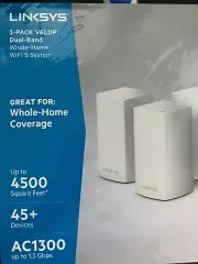 NEW Linksys Velop Dual Band Mesh WiFi System AC1300 3-Pack WHW0103