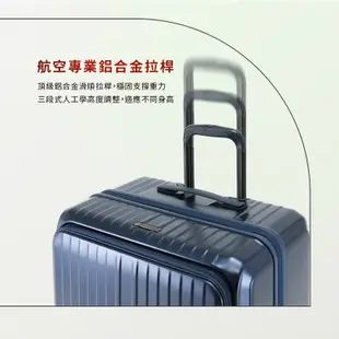 Departure 旅行趣 100%PC前開雙開可煞車22吋八輪飛機輪PC硬殼霧面登機箱行李箱五年保固 HD517S