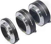 Venidice NEX-M Metal AutoFocus Macro Extension Tubes Set(10mm+16mm+21mm) for Sony Mirrorless E-Mount FE-Mount A7 NEX Camera A7 A7M2 NEX3 NEX5 NEX6 NEX7 A5000 A5100 A6000 A6300 A6500 A9 A7III