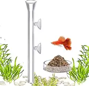 Aquarium Fish Feeder, Aquarium Automatic Feeder, Clear Directional Suction Cup Acrylic Dispenser for Shrimp Pond Turtle Feeding Vacation Home