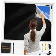 100% Blackout Curtains 118"x57" Portable No Drill Window Shades for Bedroom,