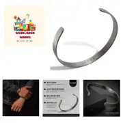 Men's Titanium Cuff Bracelet | Solid Titanium Minimalist Bracelet Designed fo...