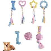 7-Pack Interactive Chew Toy Set for Dogs - Puppy Teething Toy Set for Small Dogs - Durable Dog Toys for Endless Fun and Exercise