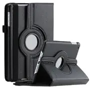 For Samsung Galaxy Tab A8 10.5 2021 Cover, Tab SM-X200 / X205 Leather Smart 360 Rotate Flip Stand Case Cover (Black)