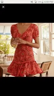SPELL & THE GYPSY CELESTIAL PLAYDRESS RED BANDANA PRINT XS NWT