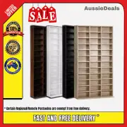CD DVD Storage Shelf Bluray Media Book Cabinet Rack Unit Bookshelf Cupboard New