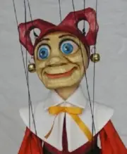 JESTER - wooden marionette, 18 inches tall, handmade from CZECH REPUBLIC