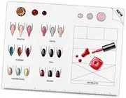 Ipetboom Acrylic Nail Mat Silicone Training Sheet, Flexible Roll Up Pad, Silicone Trainer Sheet for Application Practice,for Acrylic Fingernails Nail Practice Supply.