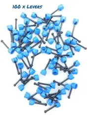 Lego 100 x Blue Levers shifter Black handles KP1