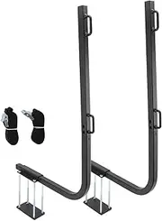 RV Waste Tank Carrier, Portable Tank Holder Shelf for 4-4.5 -inch Wide Bumpers, Galvanized Steel -RV -Bumper Holder Fuel Bracket with High -Performance Straps, Fit