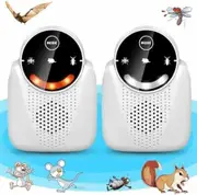 1PC Ultrasonic Pest Repeller Indoor with LCD,Rodent Repeller Ultrasound Repellent for Roach Rodent Mouse Bugs, Indoor Pest Control Color White