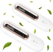 2 Pcs Refrigerator Deodorizer Refrigerator Odor Eliminator Mini USB Fridge Deodorizer Rechargeable Portable Ozone Generator Reusable Freezer Air Purifier for Fridge Car Closet Wardrobe Shoe